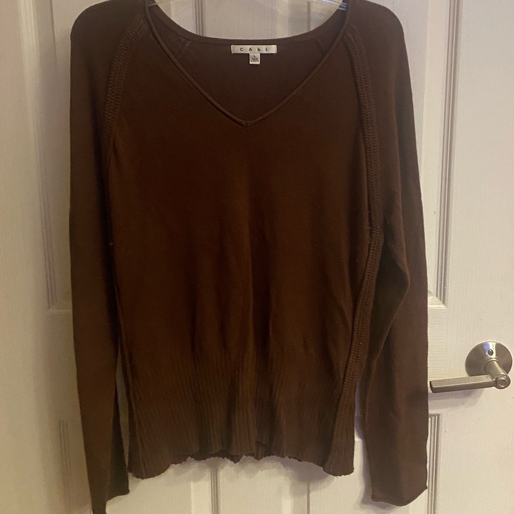 CAbi brown sweater size large